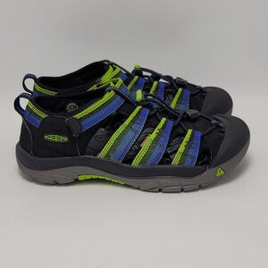 KEEN Newport H2 Water Hiking Sandals Quick-Dry Blue/Green Unisex Kids US 5/EU 37